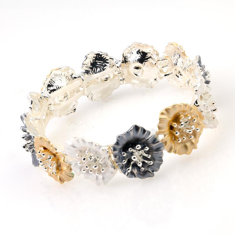 Waterway Bracelet-(Floral Links)